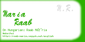 maria raab business card